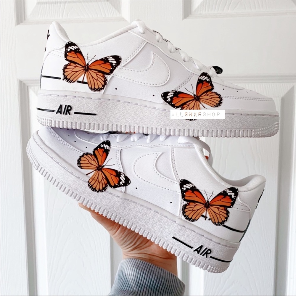 NIKE AIR FORCE 1 low butterfly custom - Picture 3 of 13